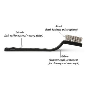 3 Pcs wire Steel and Silver Gold Antistatic Brush 3 in 1