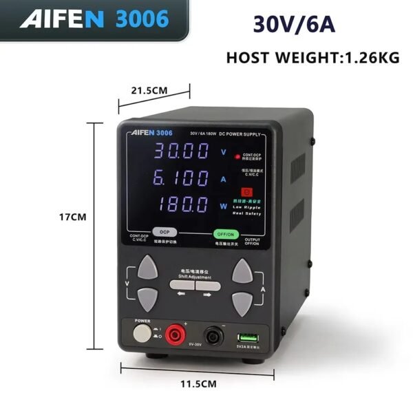 AIFEN 3006 DC Power Supply 30V/6A - Image 4
