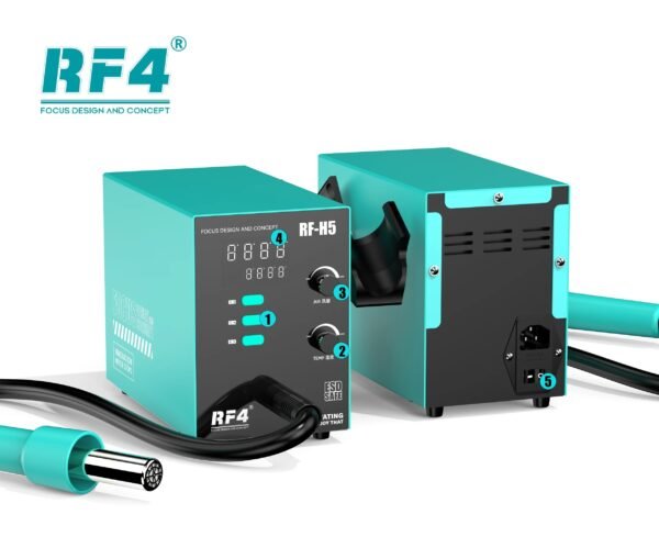 RF4 RF-H5 800W Fast Hot Air Gun Soldering Station - Image 2
