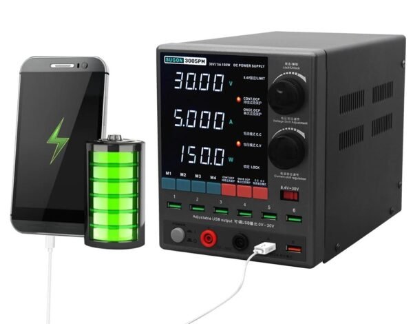 SUGON 3005PM Adjustable DC Power Supply 30V/5A 4Digit With 6USB Port - Image 2